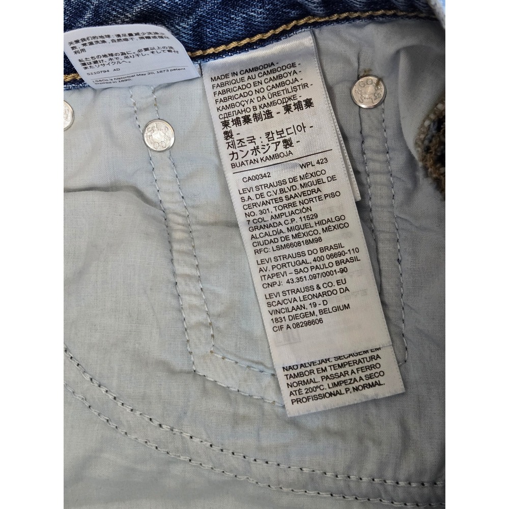 Levis Premium 80s Mom Jeans High Rise Tapered Blue Denim 27 - Picture 10 of 11